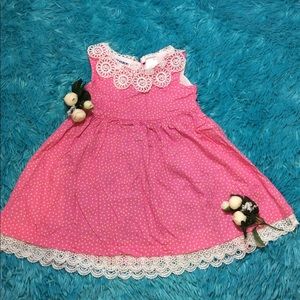 Blueberi boulevard collard polka dot dress 2/3T